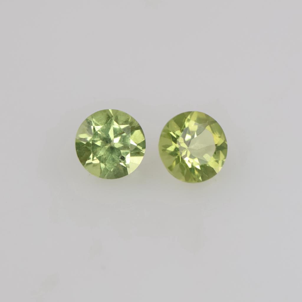 Green Faceted Loose Jewelry Craft Stones, 2 Stones