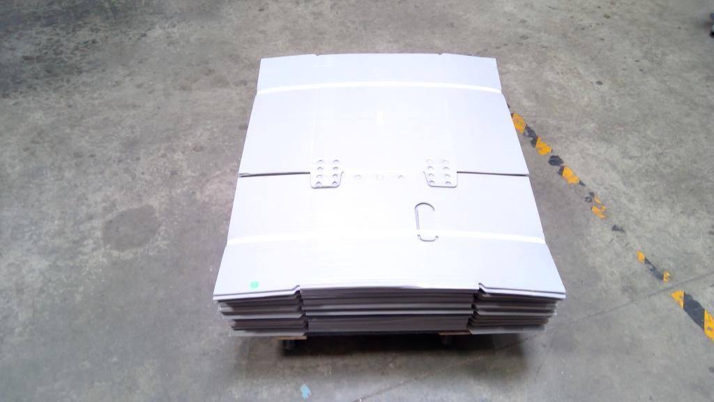 Grey Corrugated Plastic Boxes, 25 Pieces