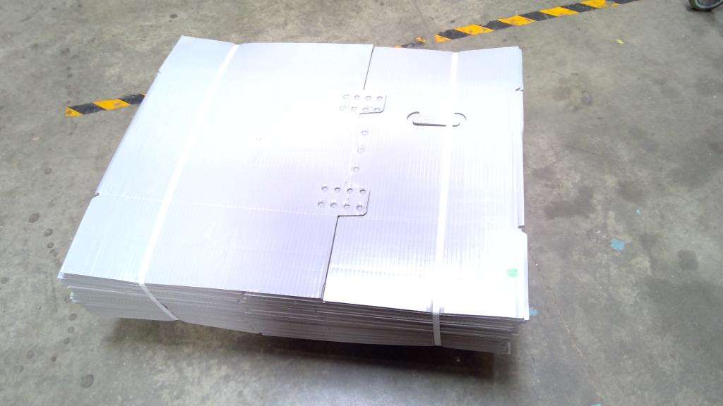 Grey Corrugated Plastic Boxes, 25 Pieces