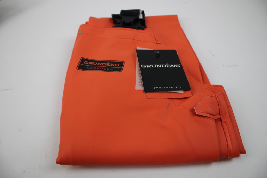 Grundens Herkules Fishing Bib Trousers, Orange, Large