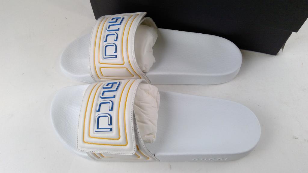Gucci Mens Slides Size 10 - Double Checked By Entrupy
