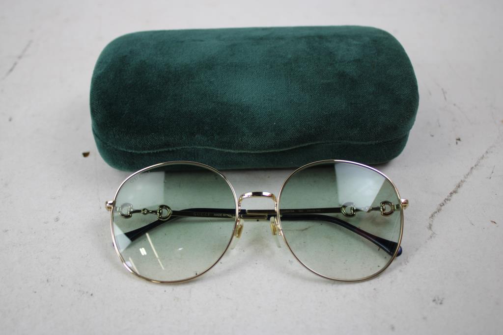 Gucci Oversized Round Metal Sunglasses For Women