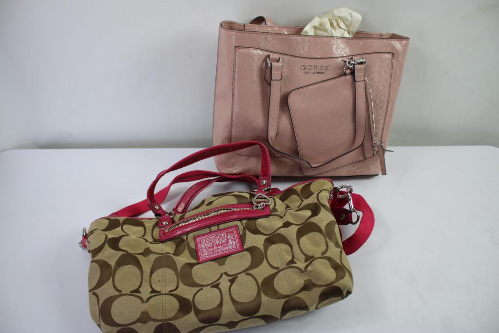 Guess, Coach Handbags, 2 Pieces