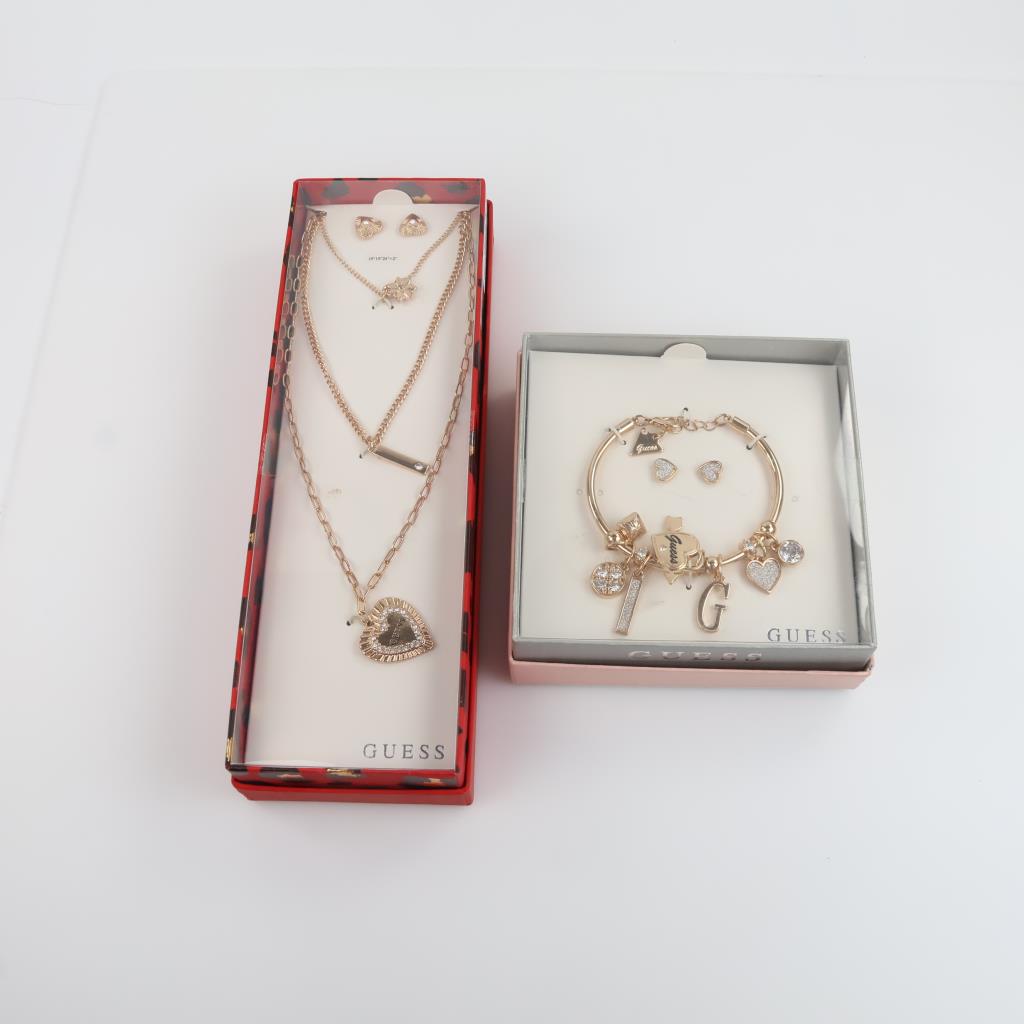 Guess Fashion Clear Stone Jewelry, 2 Sets