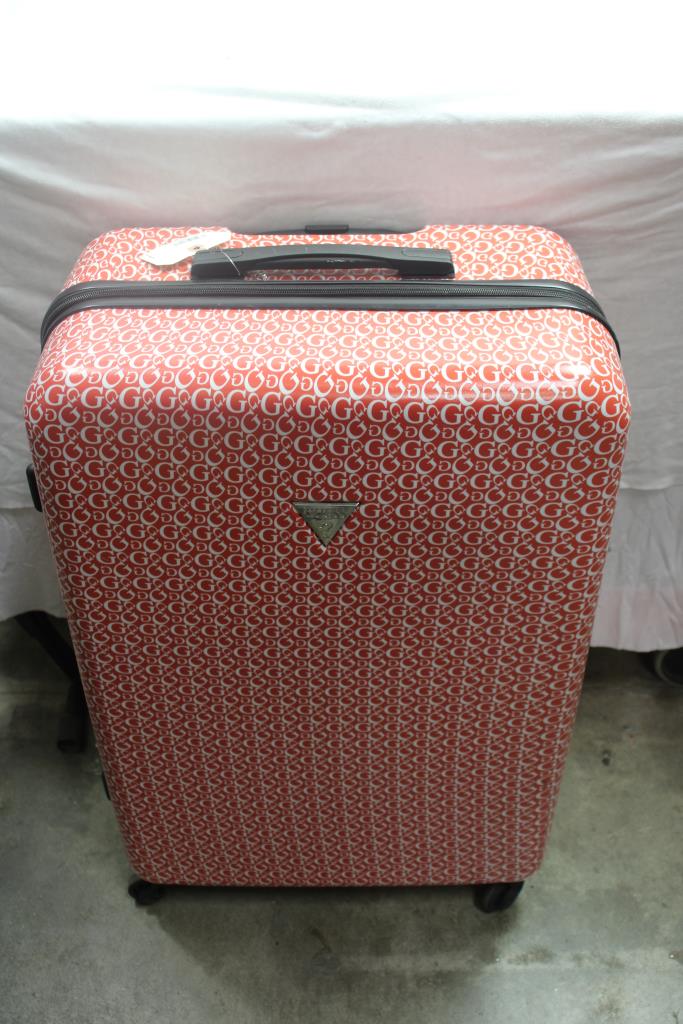 Guess Roller Suitcase W/ Laptop Bag And Rifle Case Inside