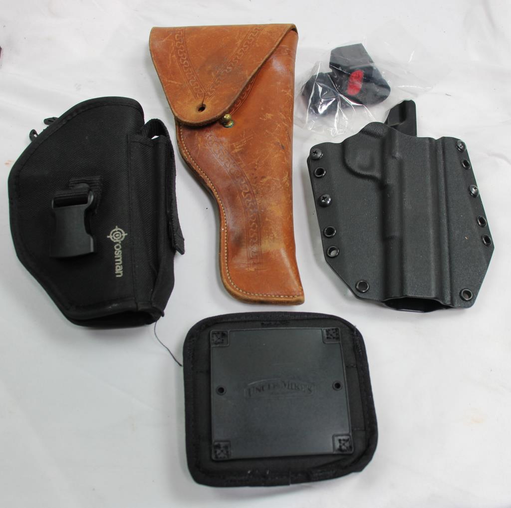Gun Holsters, 5 Pieces Property Room