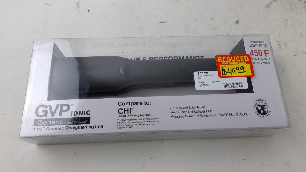 GVP Ionic 1 1/2" Ceramic Straightening Iron