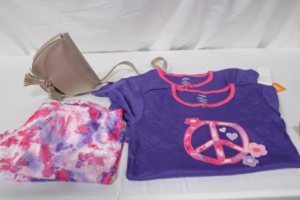Gymboree Girls' Size 12 Shirts And Shorts With OshKoshBgosh Bag, 5 Pieces