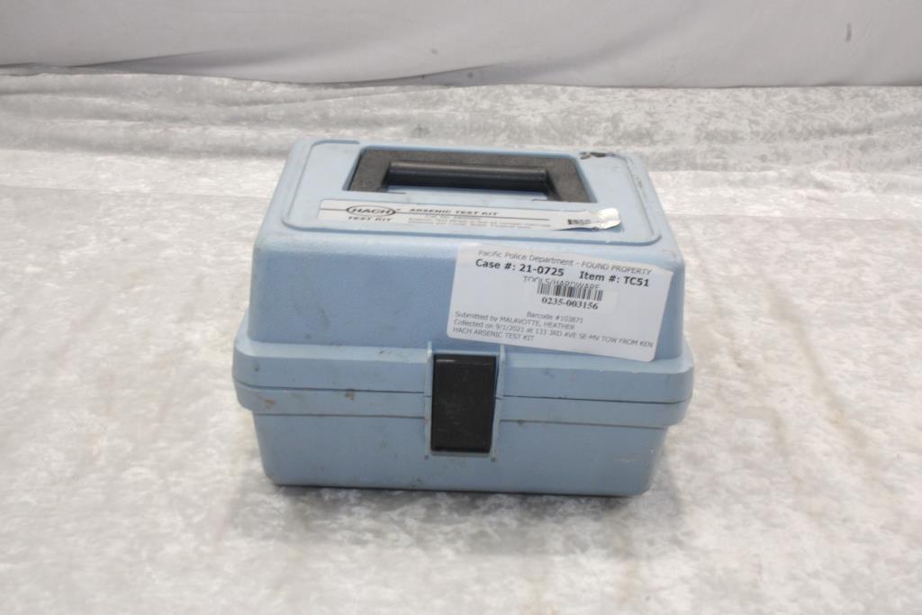 Hach Arsenic Test Kit Property Room