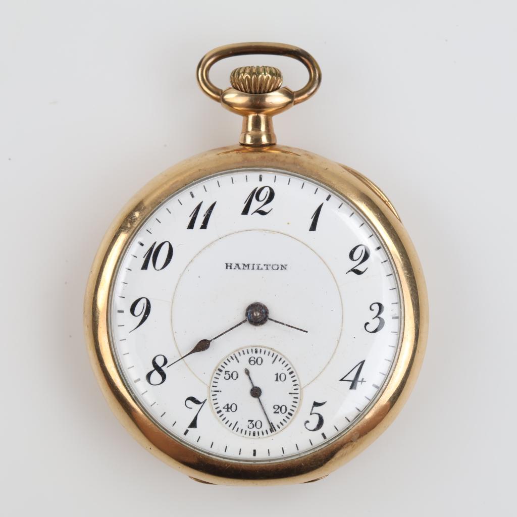 Hamilton 10kt GF Pocket Watch