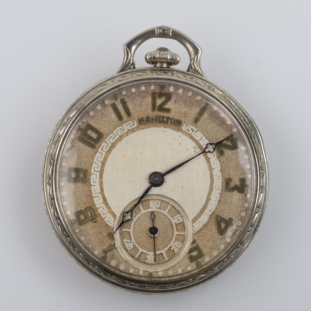 Hamilton Watch Co. 14kt GF Pocket Watch