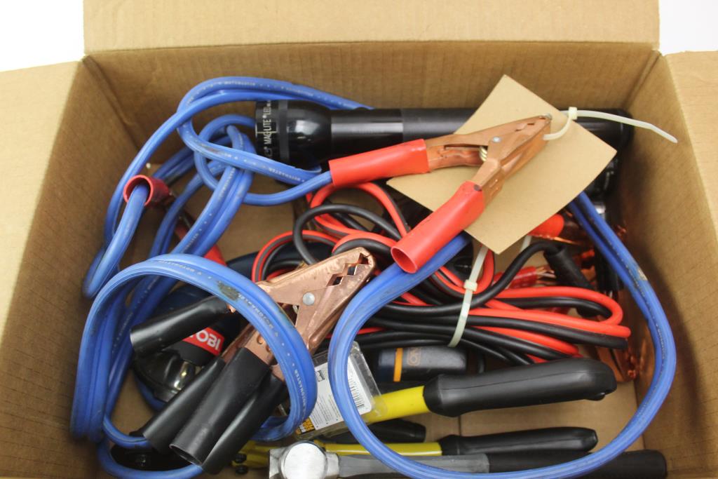Hammer, Bolt Cutter, Flashlights, Jumper Cable MagLite, WorkForce