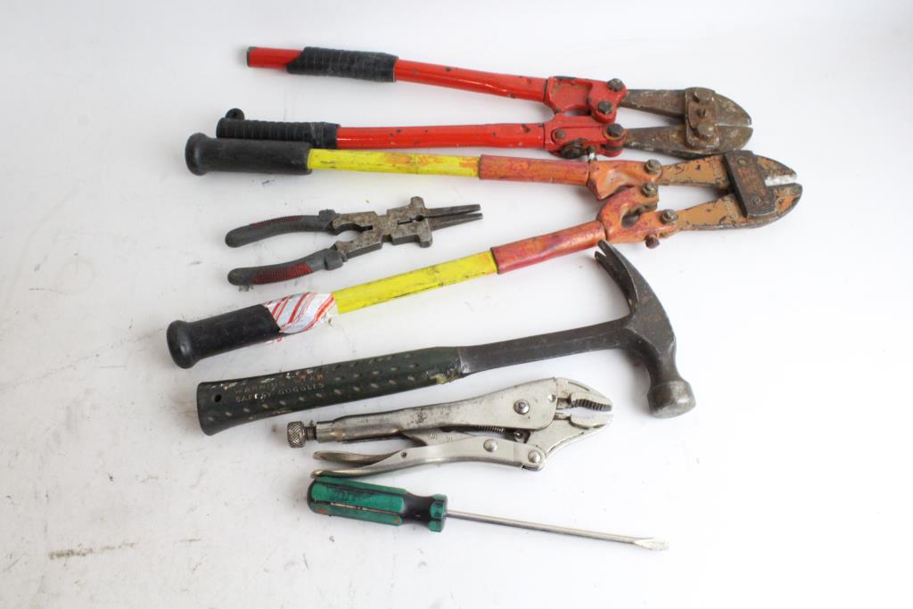 Hammer, Bolt Cutters And Other Tools And Equipment, 20+ Pieces
