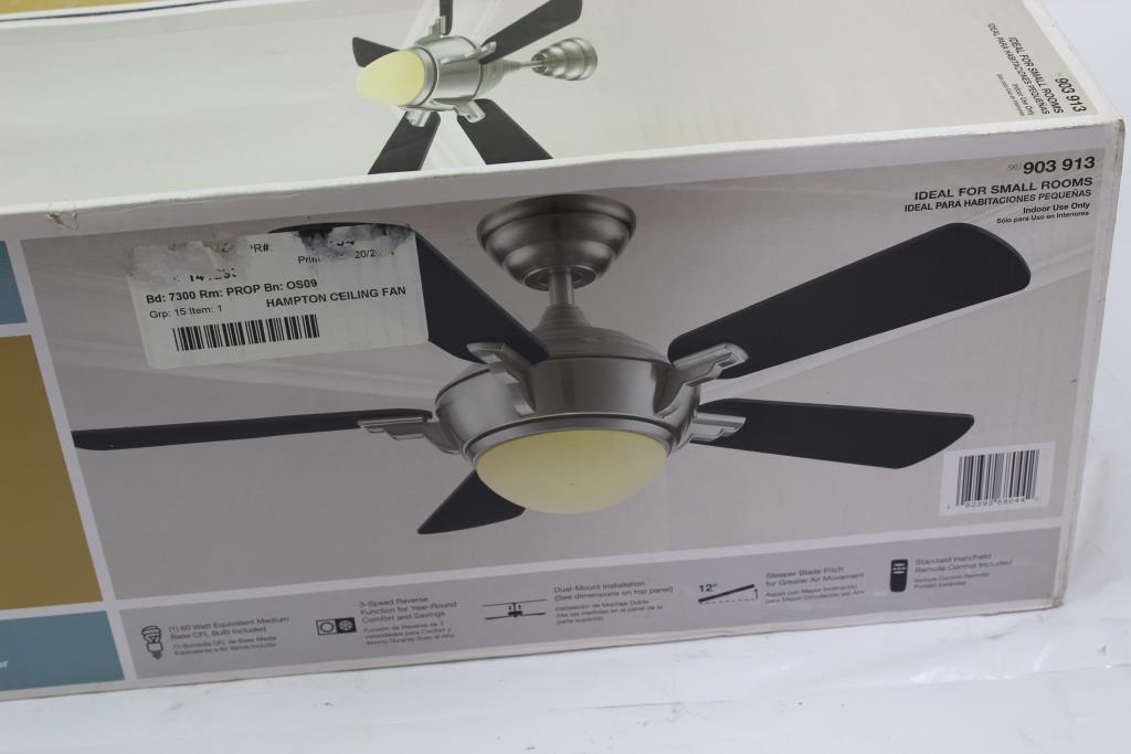 Hampton Bay Indoor 44 Ceiling Fan Property Room