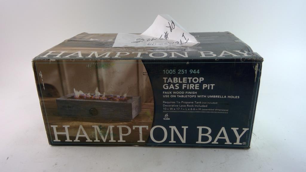 Hampton Bay TableTop Gas Fire Pit Property Room