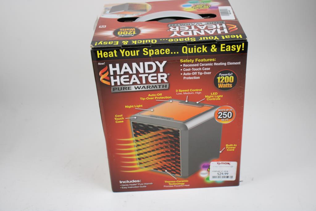 Handy Heater Pure Warmth Portable Mini Heater Property Room
