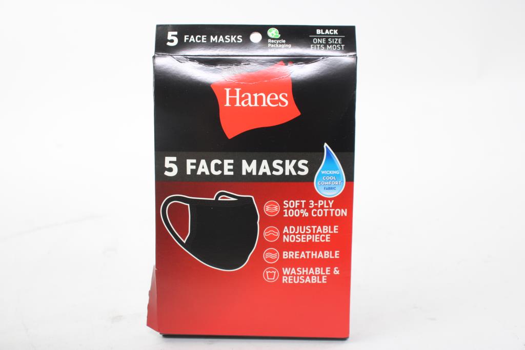 Hanes Face Masks 5 Pack Property Room