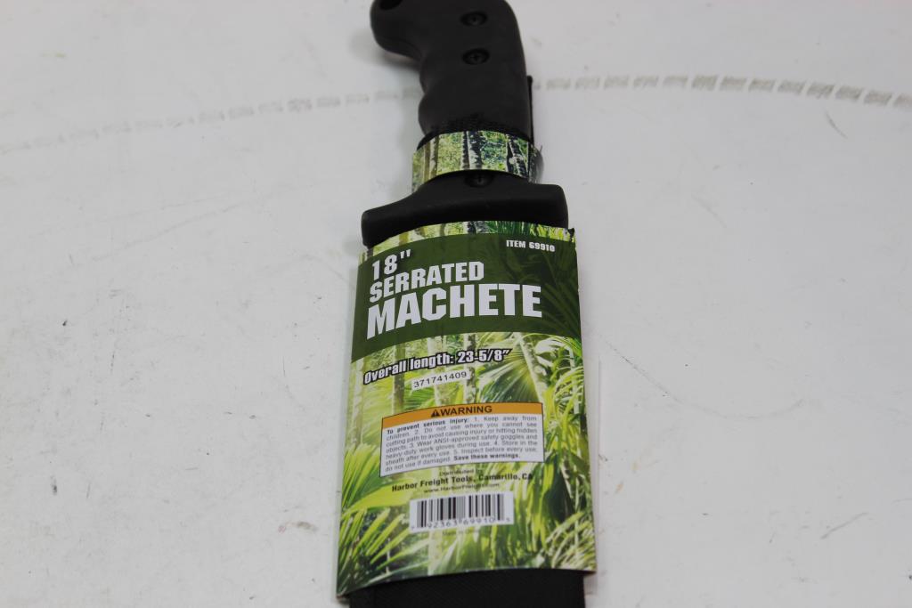 Harbor Freight Tools 18'' Serrated Machete Property Room