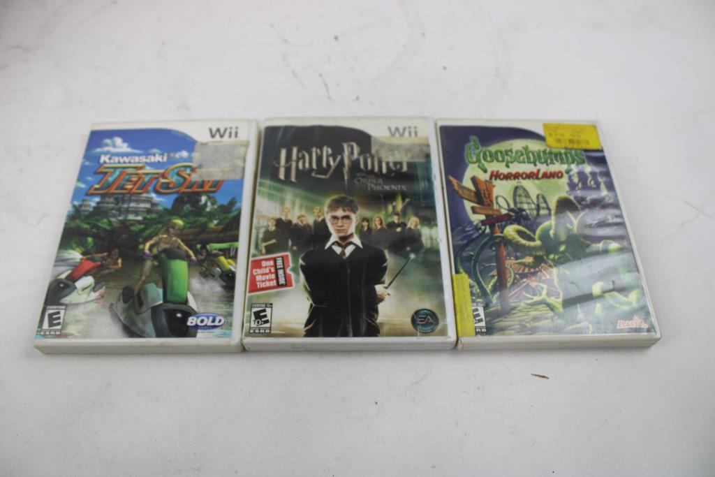 Harry Potter, Jet Ski, And More Wii Games, Football, Baseball, One Piece, And More Trading Cards