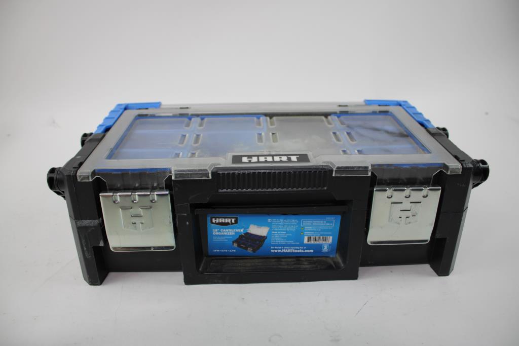 HART 18" Cantilever Organizer With Tongue & Groove Pliers, Drill Bits, And More