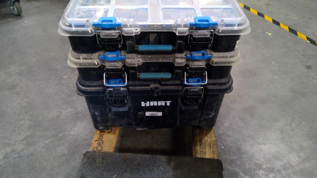 Hart 3 Tier Tool Storage Boxes W Misc Tools