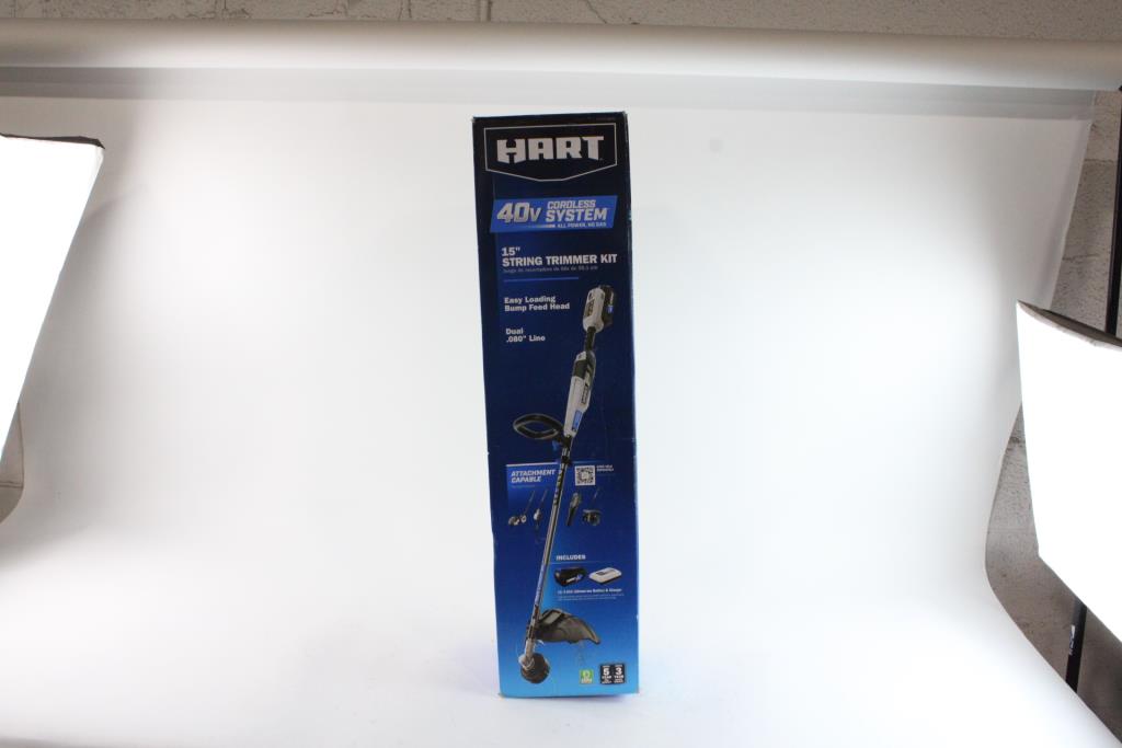Hart 40V Cordless 15" String Trimmer Kit Property Room
