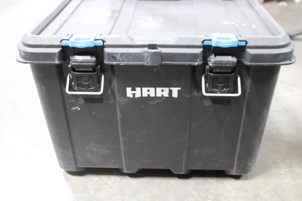 Hart Stack Cart Mobile Tool Box For Hardware Storage & Variety Of Ratchets Belts