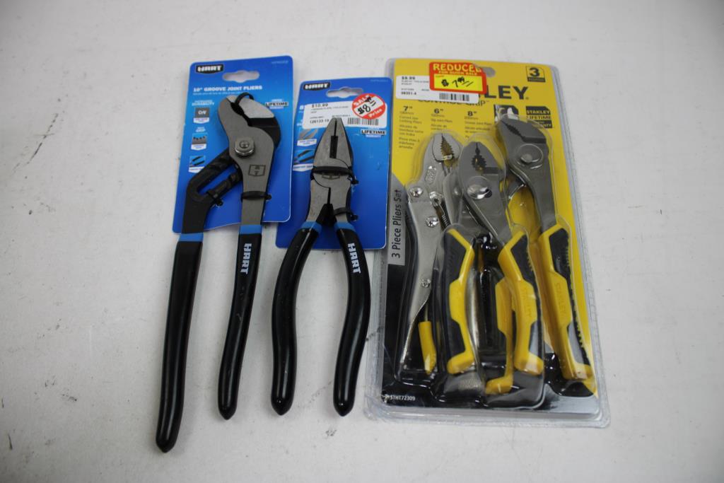 HART, Stanley, Craftsman, And More Wrenches, Pliers, Ratchets, 6 Pieces