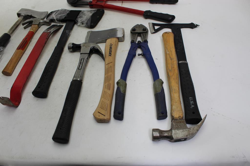 Hatchets, Hammers, Bolt Cutters, Prybar Husky, Kobalt, Craftsman 5