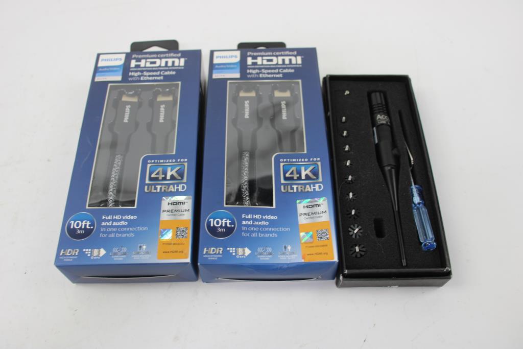 HDMI Cable, Laser Bore Sighter, Targus 4-Port USB Hub, And More, 6 Pieces