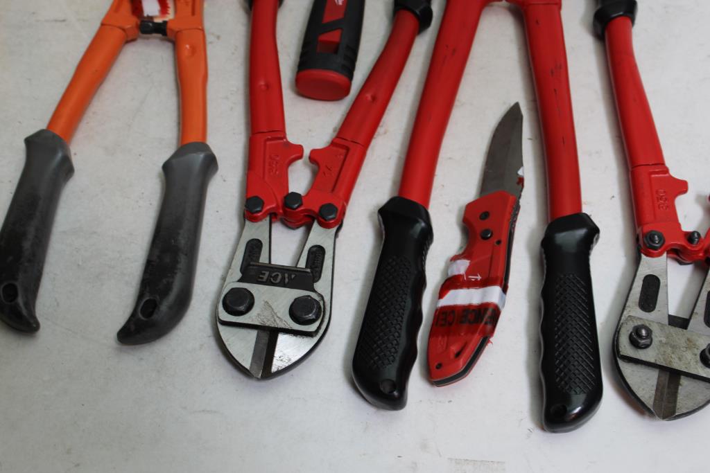 HDX , ACE Bolt Cutters, Milwaukee Knives 6 Pieces Property Room