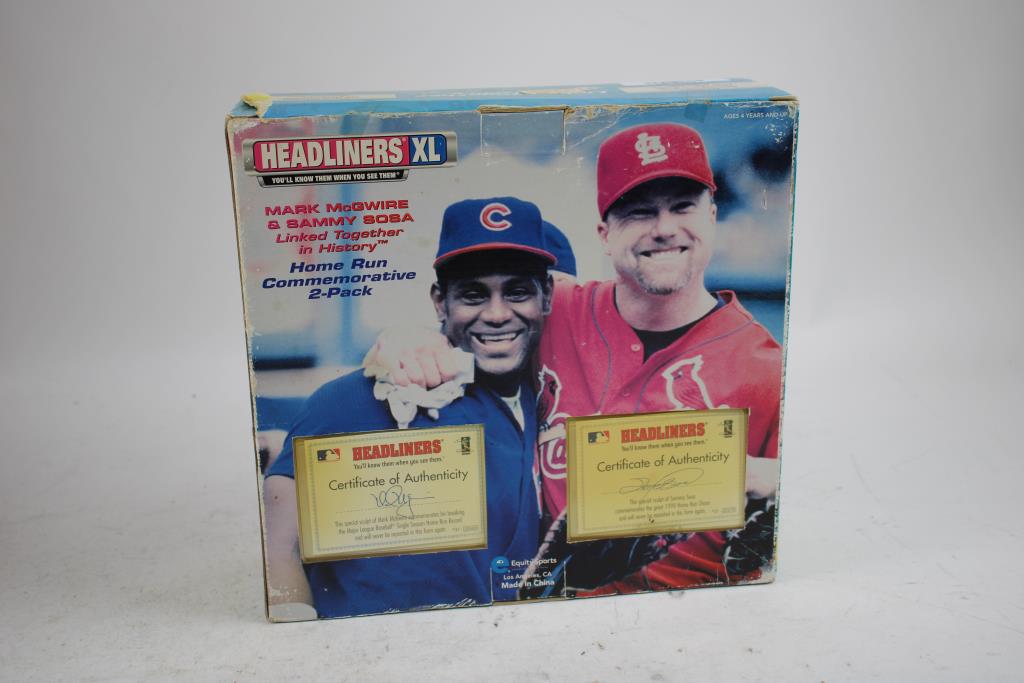 Headliners Xl Sammy Sosa & Mark Mcgwire Bobbleheads Set Property Room