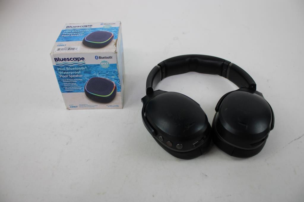 Headphones, Pool Speaker, Lightning To USB Adapter, And More, 6 Pieces
