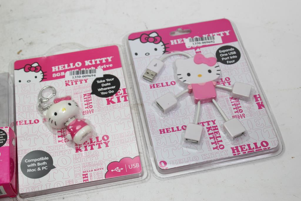 Hello Kitty Mouse, Wall Charger, Earbuds+ More 5 Pieces Property Room