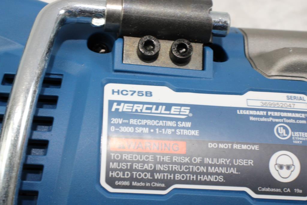 Hercules 20v Reciprocating Saw Property Room