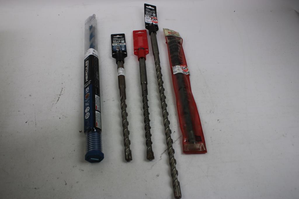 Hercules, Milwaukee Hammer, Auger Bits, Hex Extension, 5 Pieces