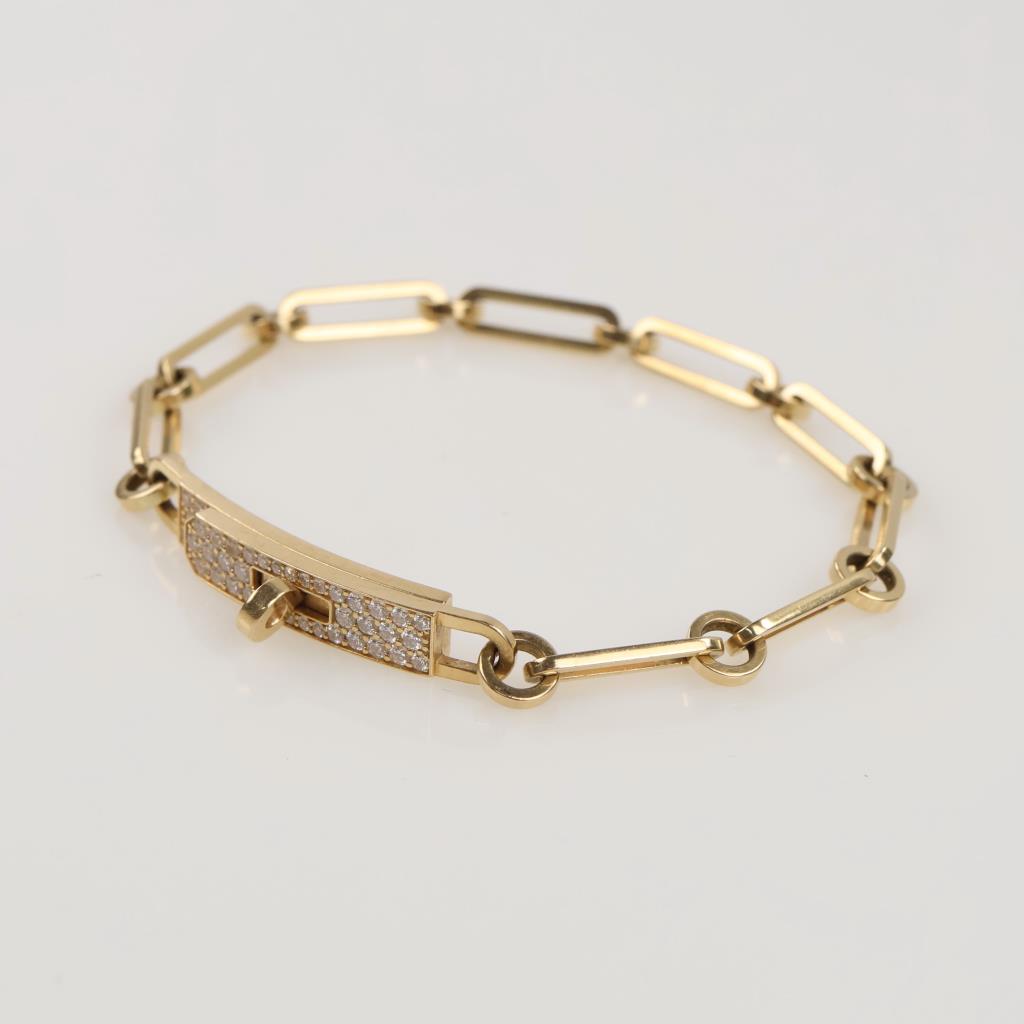 Hermes Gold Oval Link Bracelet 4