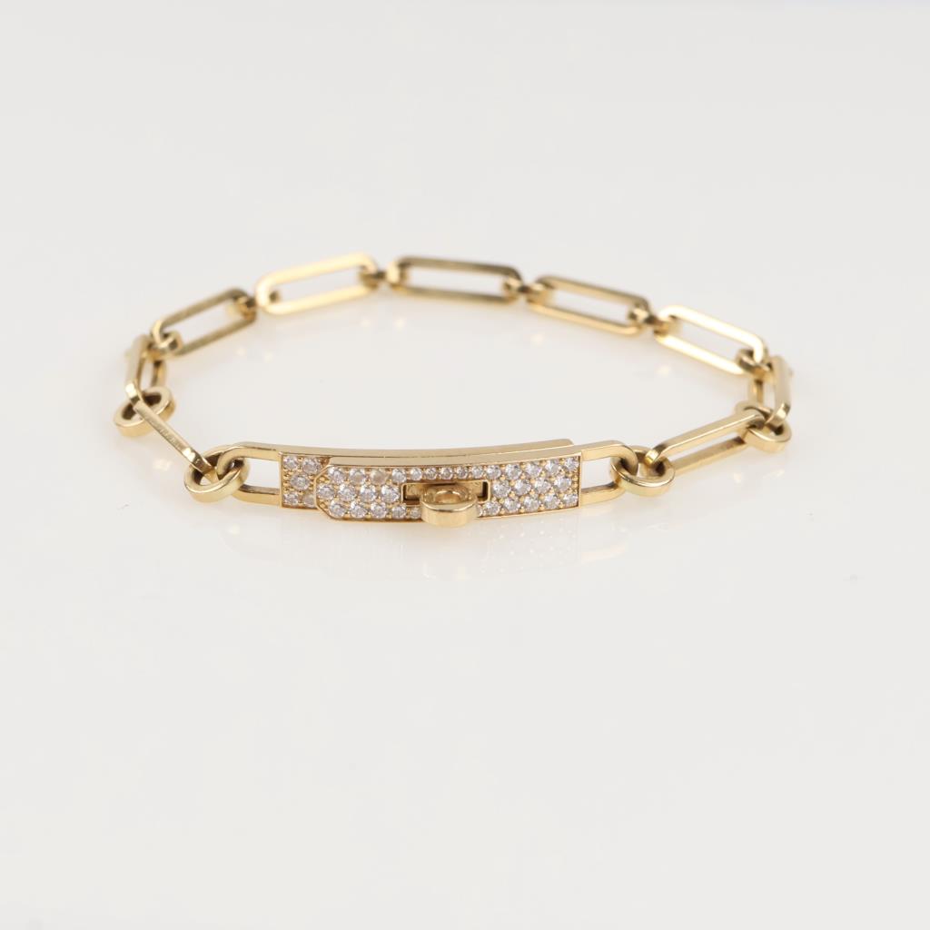 Hermes Gold Oval Link Bracelet 5