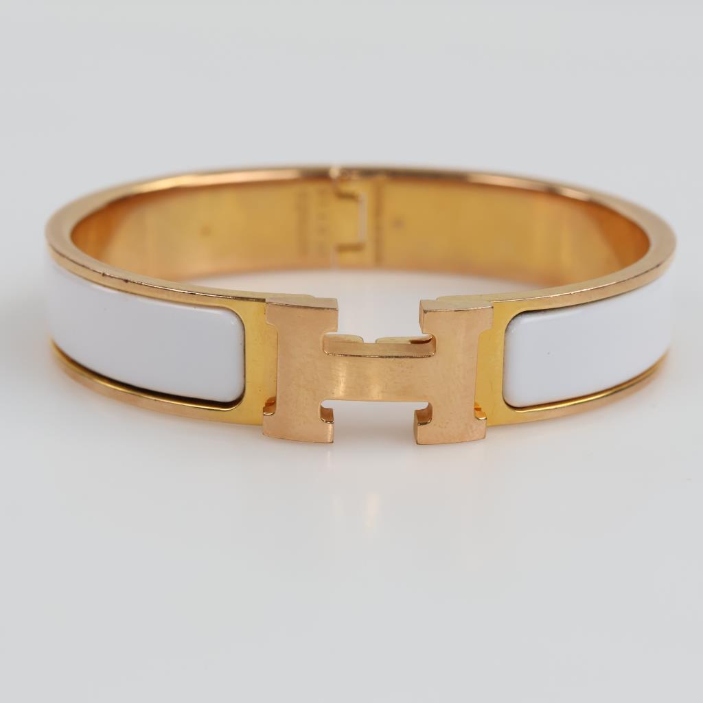 Hermes Clic H Gold Plated Bracelet