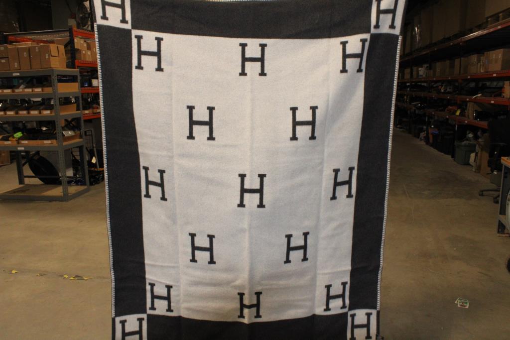 Hermes Gray Throw Blanket Property Room