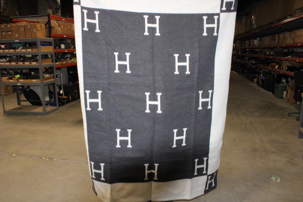 Hermes Gray Throw Blanket Property Room