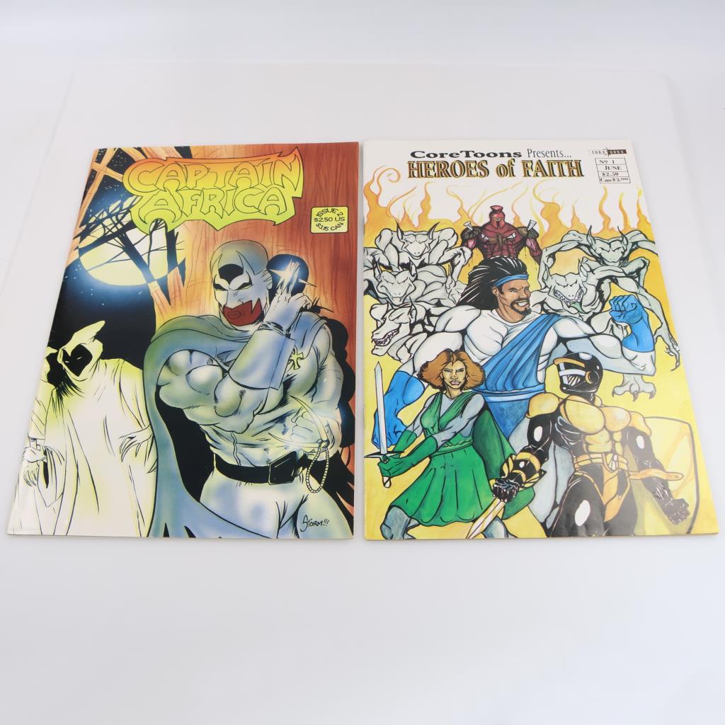 Heroes Of Faith #1 & Captain Africa: Bite Of The Scarab, 2 Comics