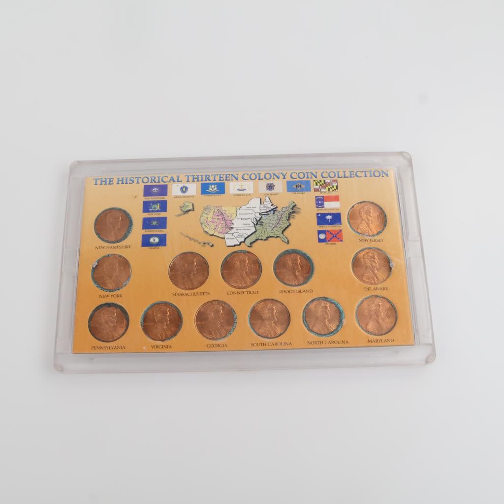 Historical Thirteen Colony Penny Collection; 13 Coins | Property Room