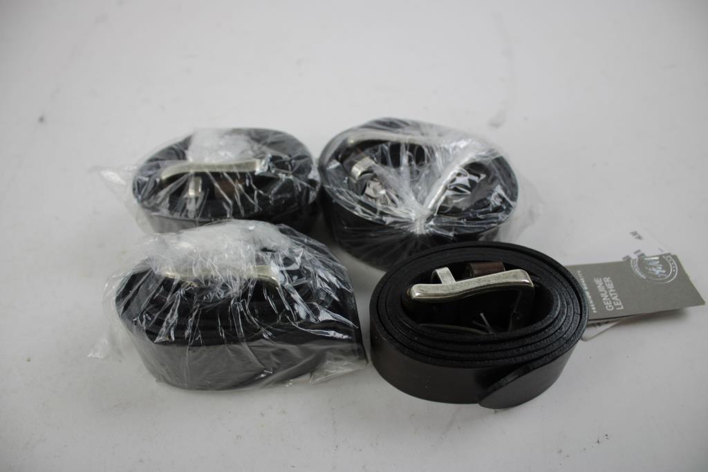 H&M Dark Brown 33-34" Belts Lot, 4 Pieces
