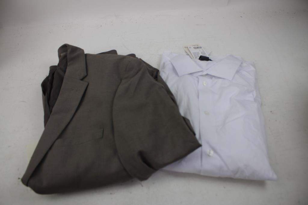 H&M Slim Fit Stretch Suit Jacket 36R, Button-Up Shirts Small, Large, 4 Pieces