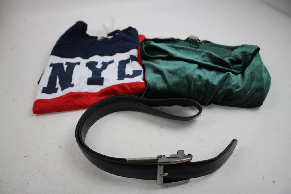 H&M Women's, Children's Clothing Lot - Dress, Shirts, Custom Fit Belt, And More, 6 Pieces