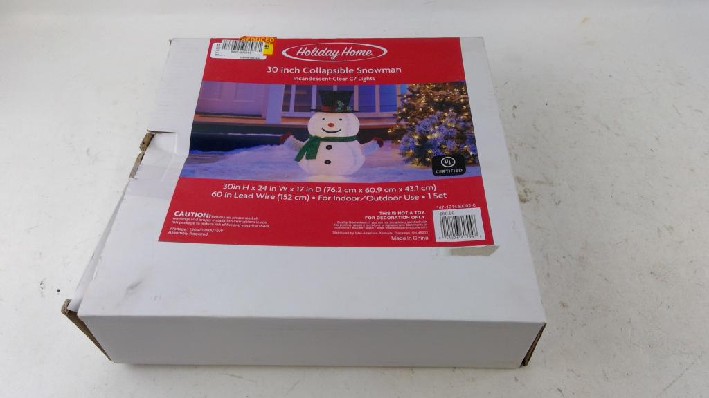 Holiday Home 30" Collapsible Snowman