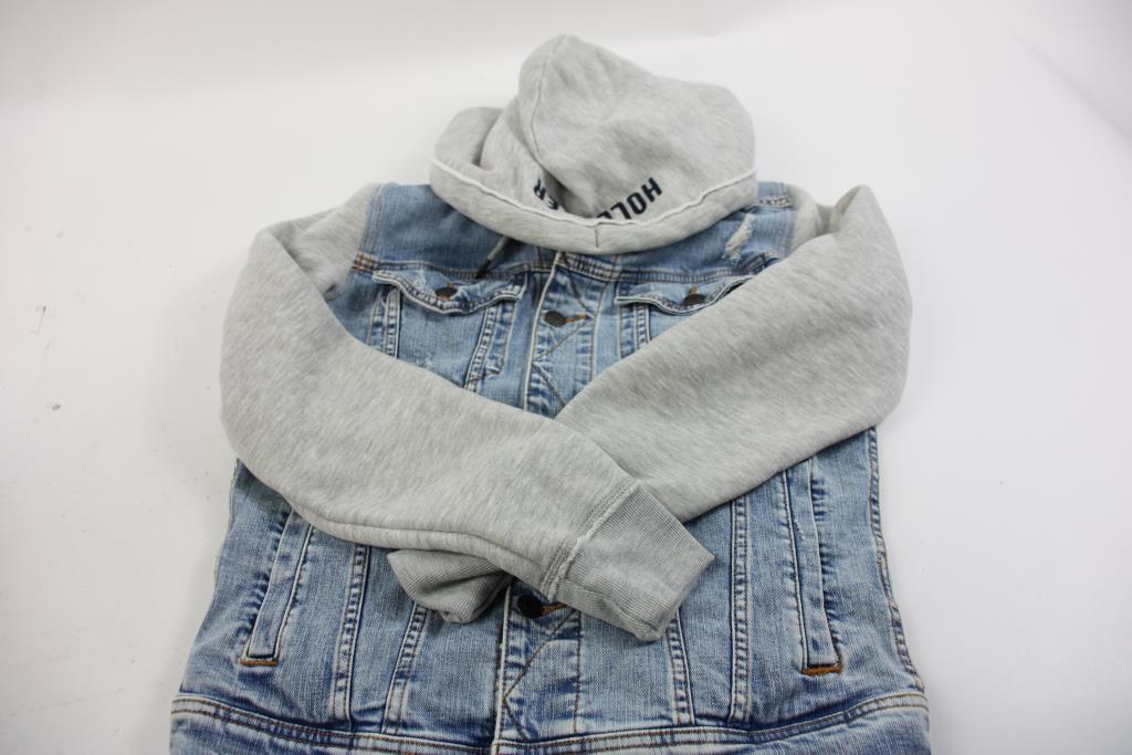 Hollister Hooded Denim Jacket, Size XS Property Room