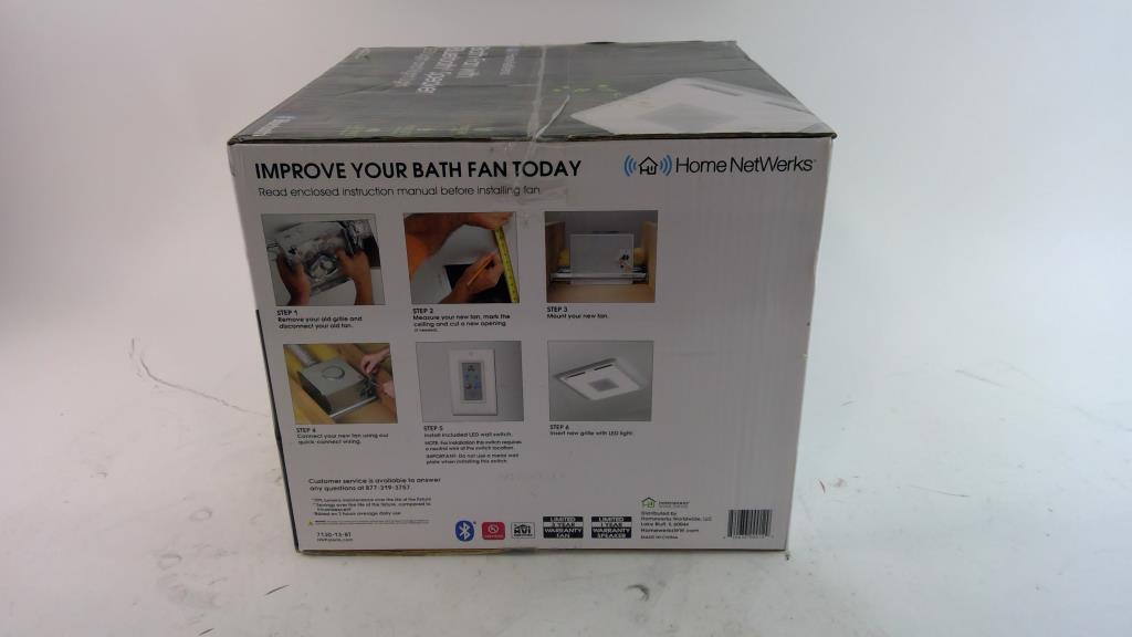 Home NetWerks Bath Fan With Bluetooth Speaker Property Room