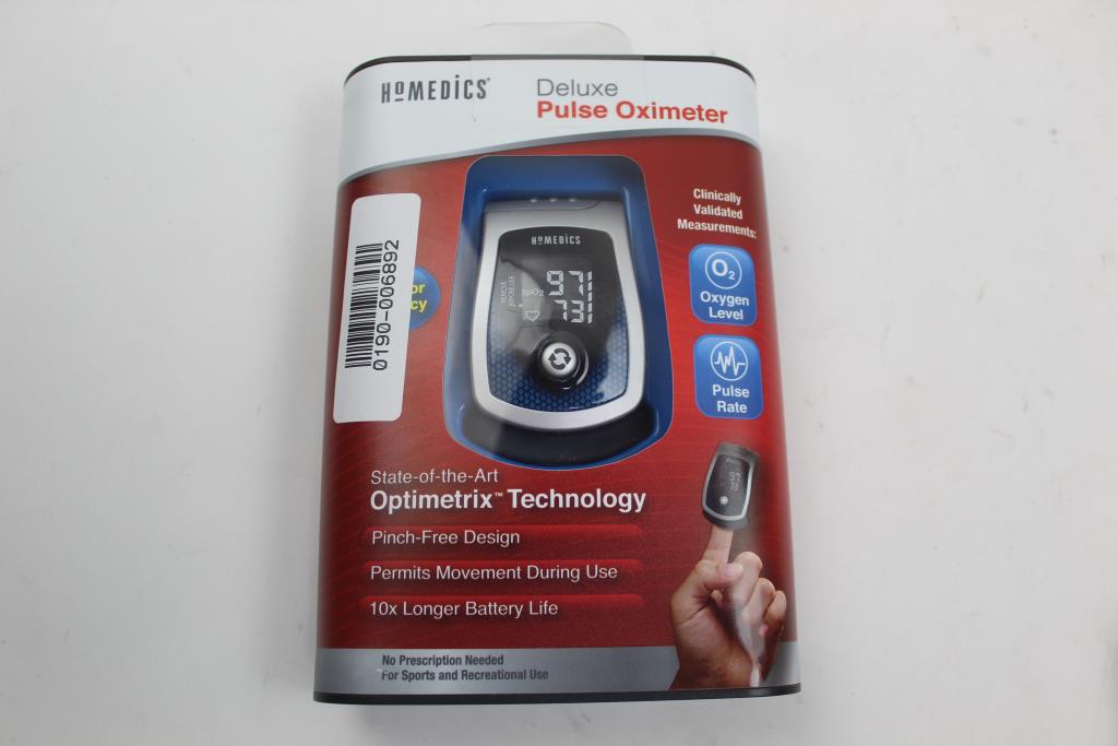 Homedics Deluxe Pulse Oximeter With Lcd Display Property Room